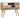 Mango wood sideboard with 7 drawers