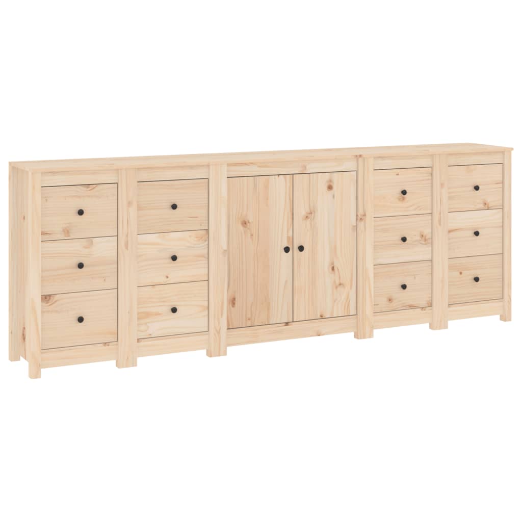 Pinewood Sideboard with 12 drawers and 2 doors 