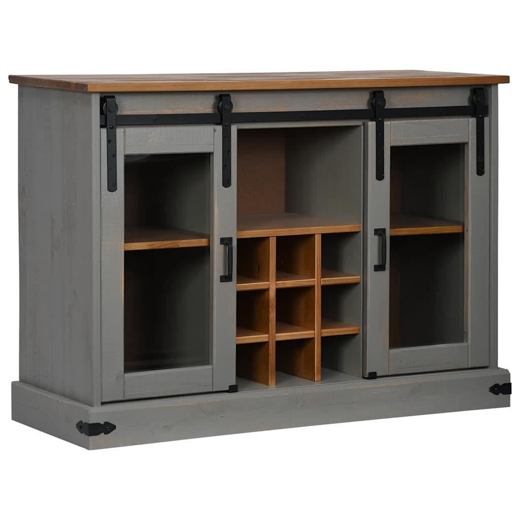 Pinewood sideboard with 2 drawers