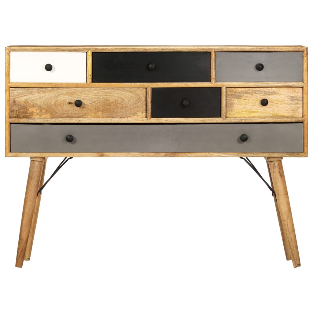Mango wood sideboard with 7 drawers
