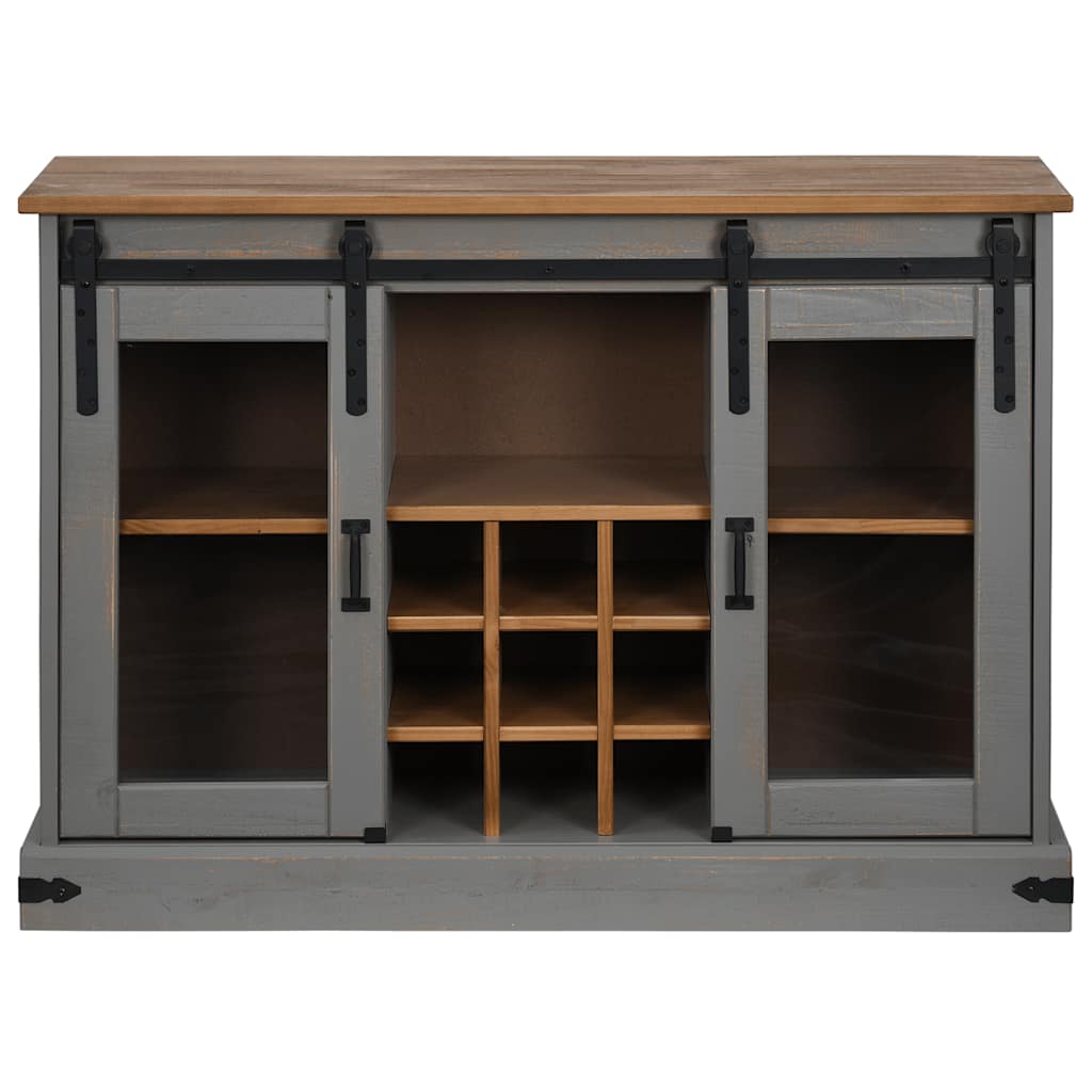 Pinewood sideboard with 2 drawers