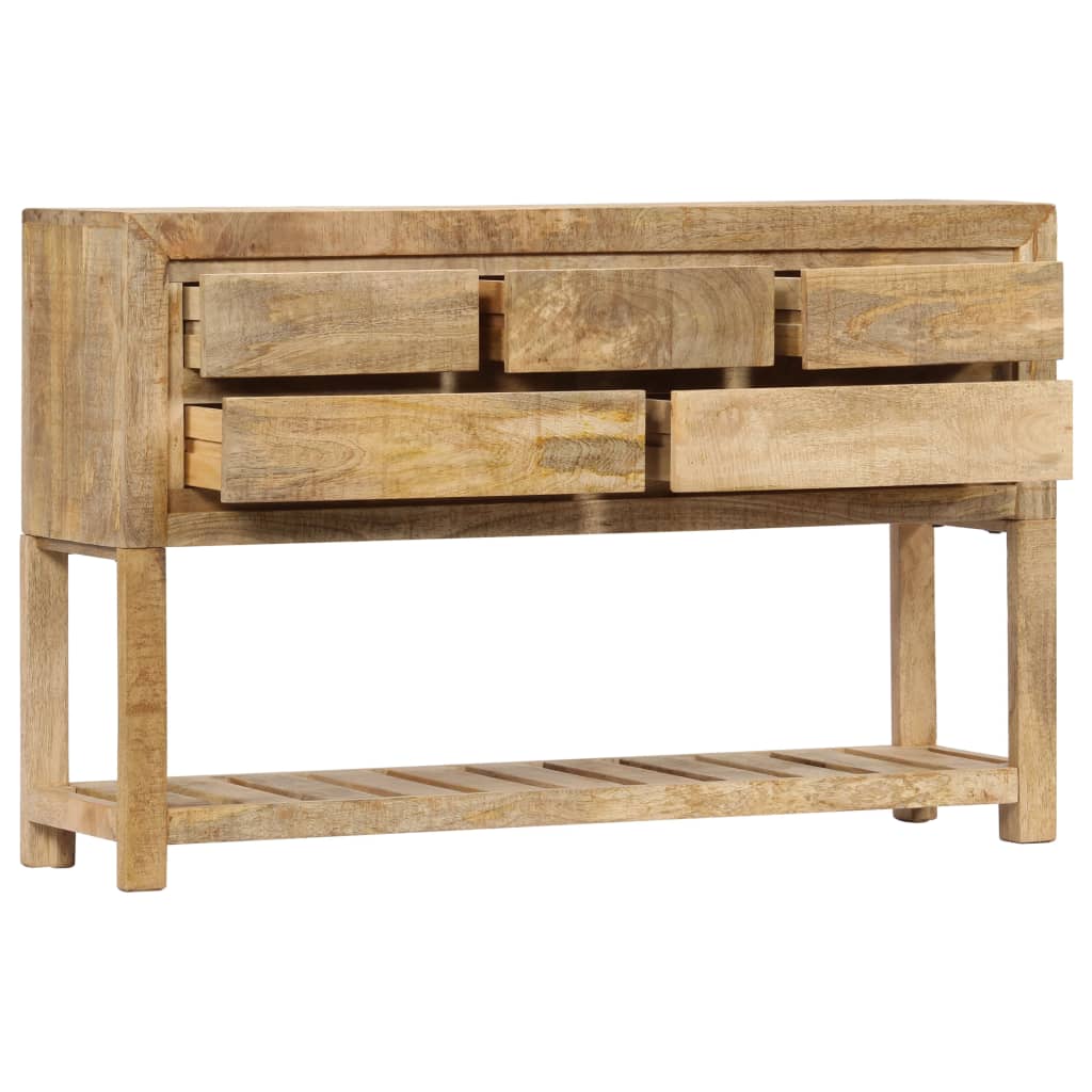 Mango wood sideboard with 5 drawers