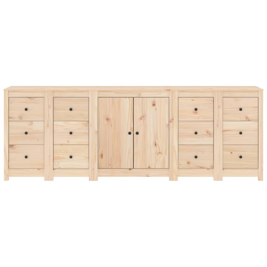 Pinewood Sideboard with 12 drawers and 2 doors 