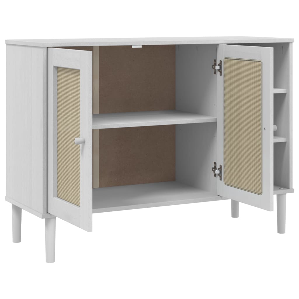 Pinewood Sideboard with 2 door and 3 shelves 