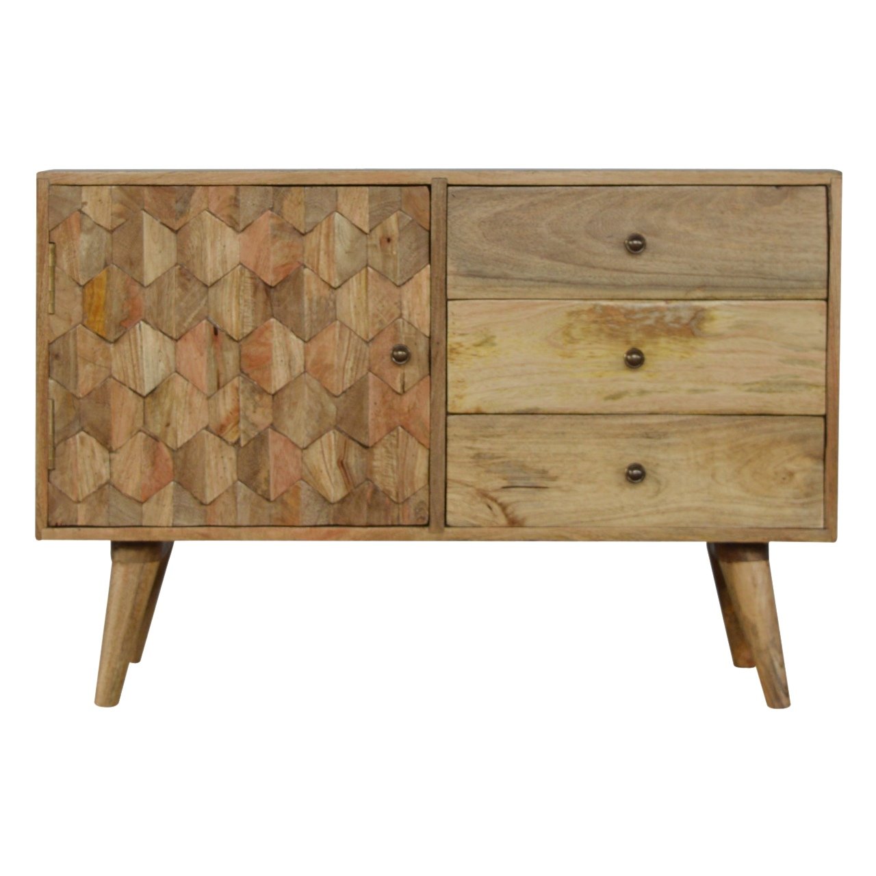 Mangowood Sideboard with 3 drawers and 1 door