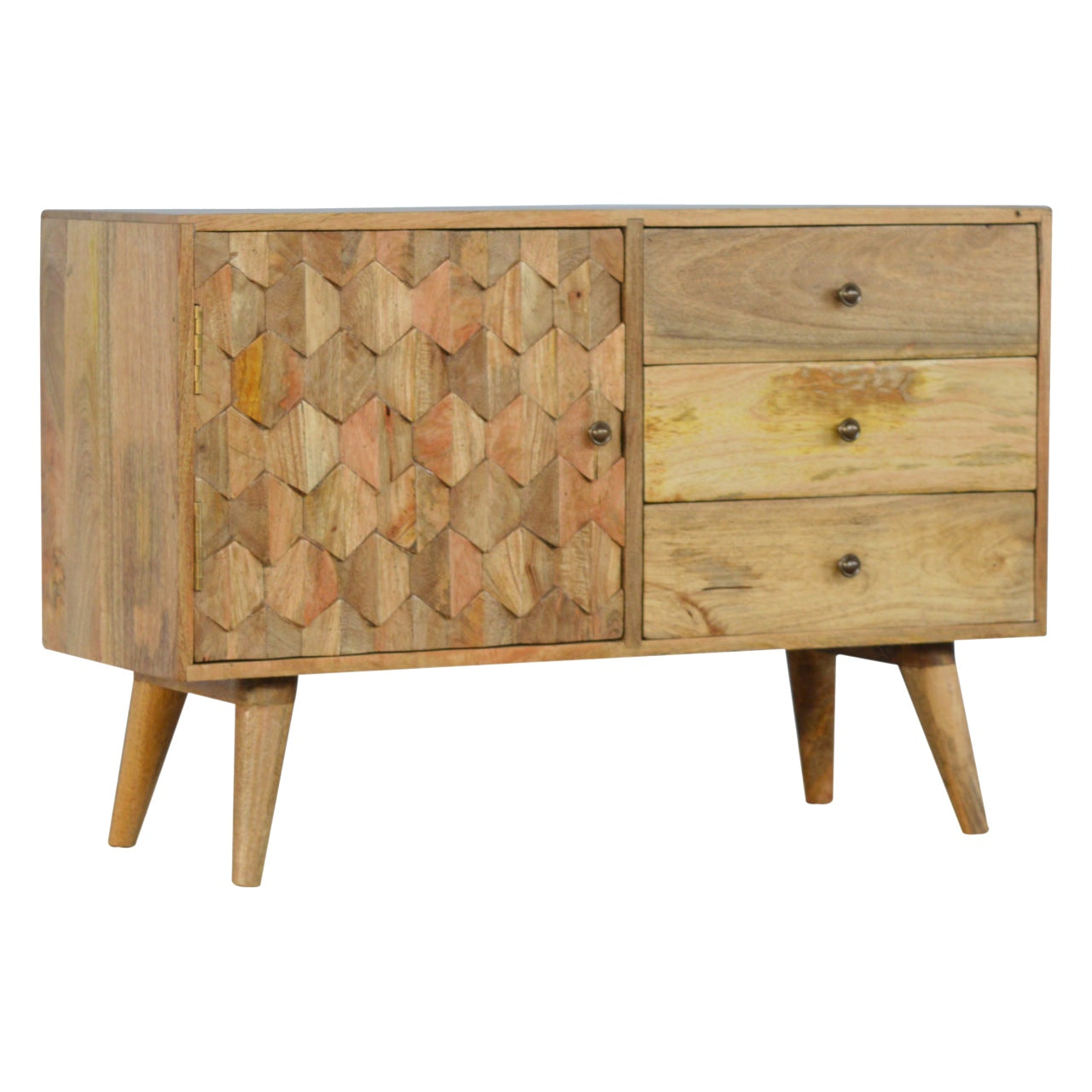 Mangowood Sideboard with 3 drawers and 1 door
